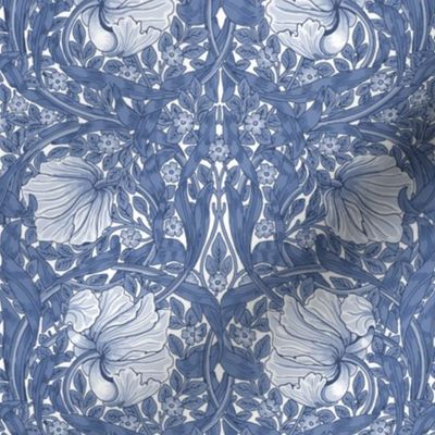 William Morris ~ Antiqued Pimpernel ~ Blue and White