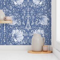 William Morris ~ Antiqued Pimpernel ~ Blue and White