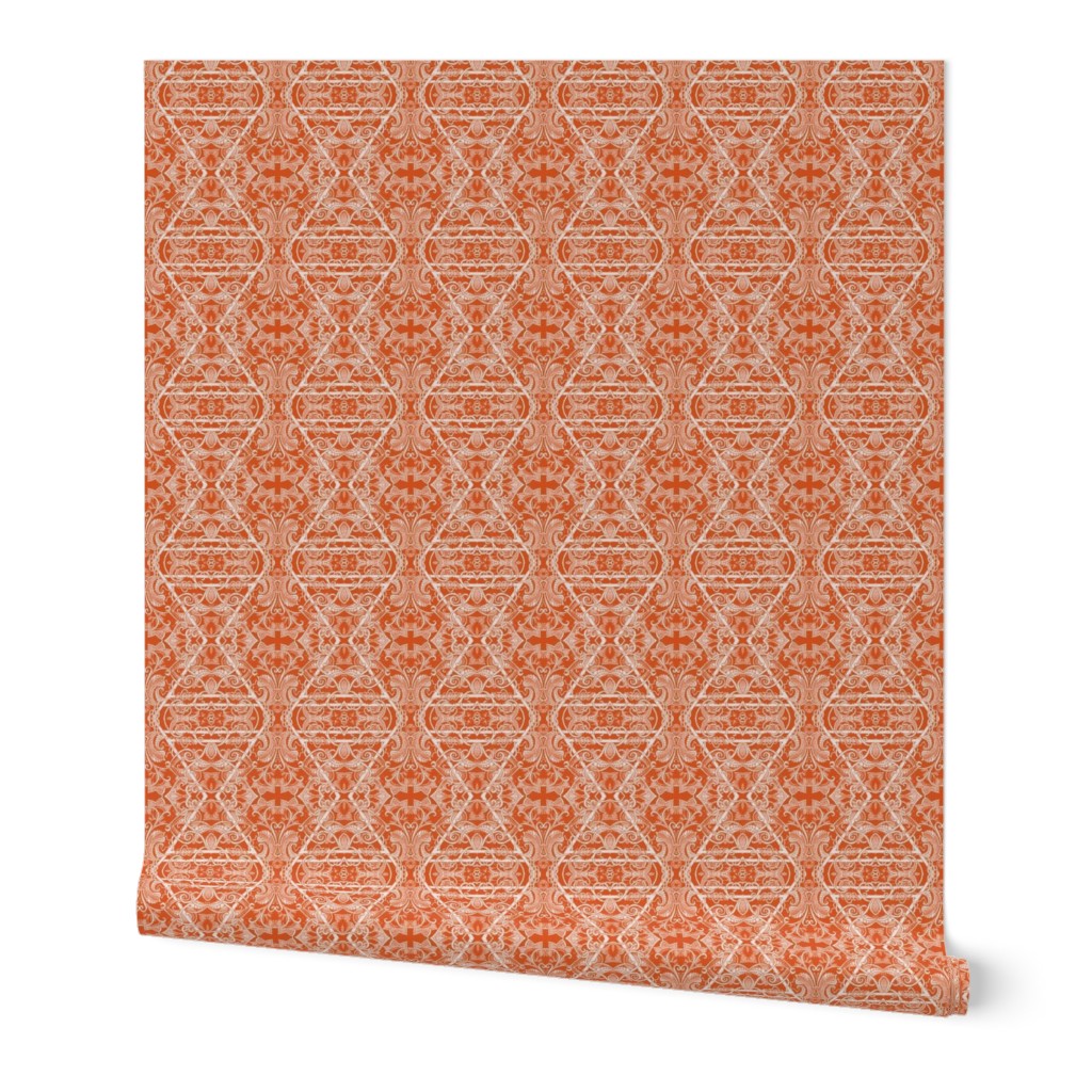 Orange Diamond Paisley Thing