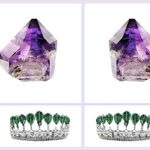 Amethyst and Emerald Crown Jewels