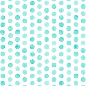 Small Watercolor Dots: Turquoise