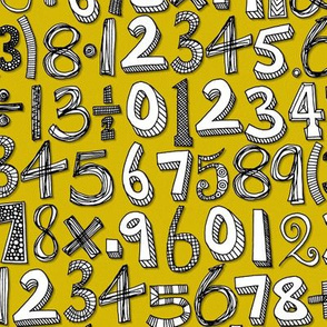 math doodle yellow