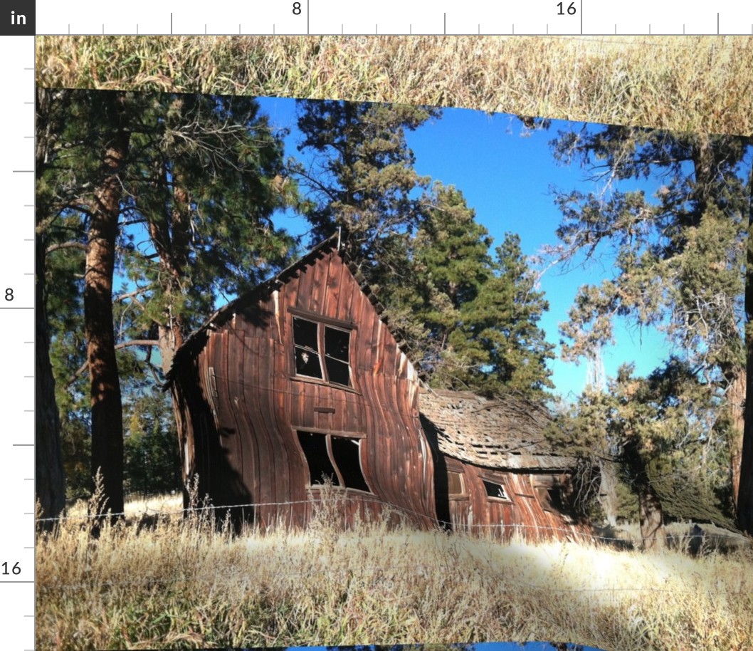 Old barn in Sisters Oregon FQ canvas print 27" x 18" on 