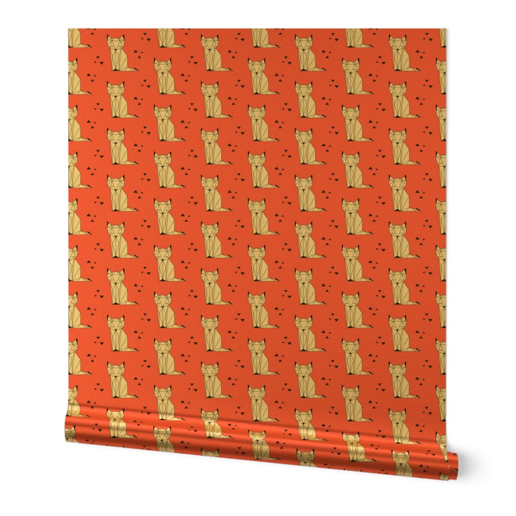 Sleepy Fox Coral Background