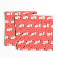 Sleepy Fox Coral Background