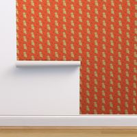 Sleepy Fox Coral Background