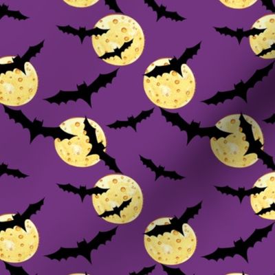 Cute Halloween Bats & Moons