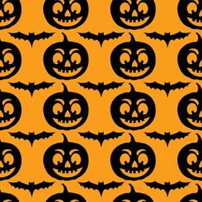 Cute Halloween Bats & Jack-O-Lanterns