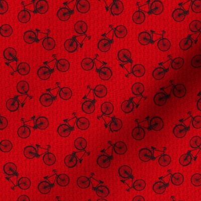 Tiny Retro Scattered Bicycles - Red