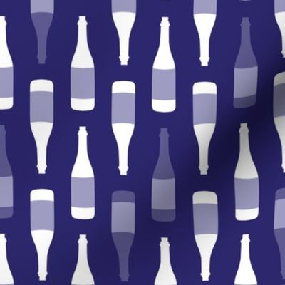 Rows Of Purple Wine Bottles
