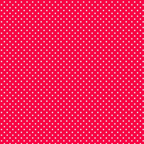 white dots on red