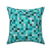 8-Bit Pixel Blocks - Teal