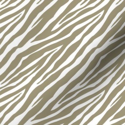 Gold White Zebra Print