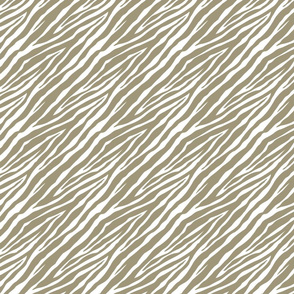 Gold White Zebra Print