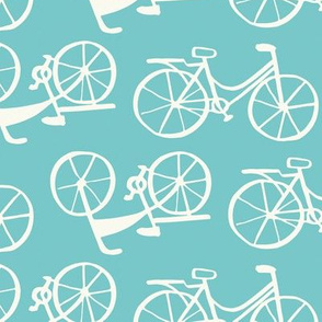 bikes in blue