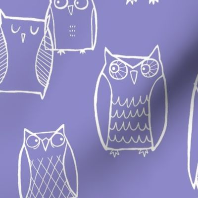 Night Owl Purple/White