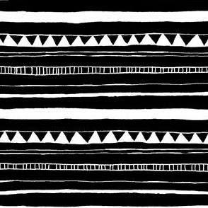 Drawn Stripe Black/White