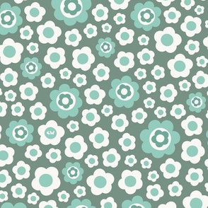 Vintage Floral - Teal