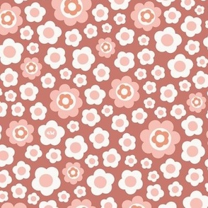 Vintage Floral - Coral