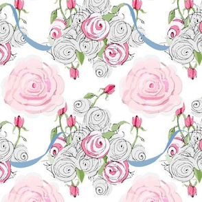 Shabby_Chic_Rose_Bouquest_and_blue_ribbons