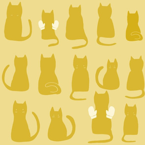 Cats Making Jazz Hands - Yellow