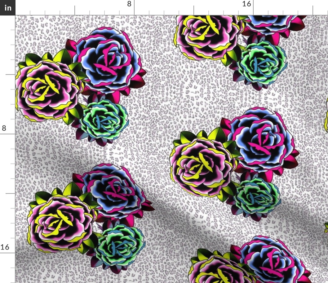 rockabilly roses large