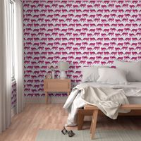 tigers // pink watercolor tigers cute animals watercolor girls pink white background fabric