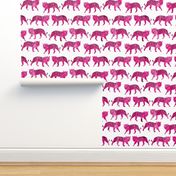 tigers // pink watercolor tigers cute animals watercolor girls pink white background fabric