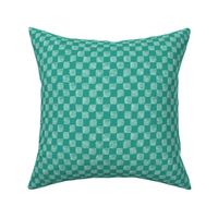 sketched checkerboard - white on teal