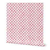 Christmascolors white and red sketched checkerboard