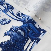 Vintage Winter Toile De Jouy