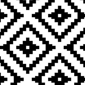 Black And White Aztec Fabric, Wallpaper and Home Decor