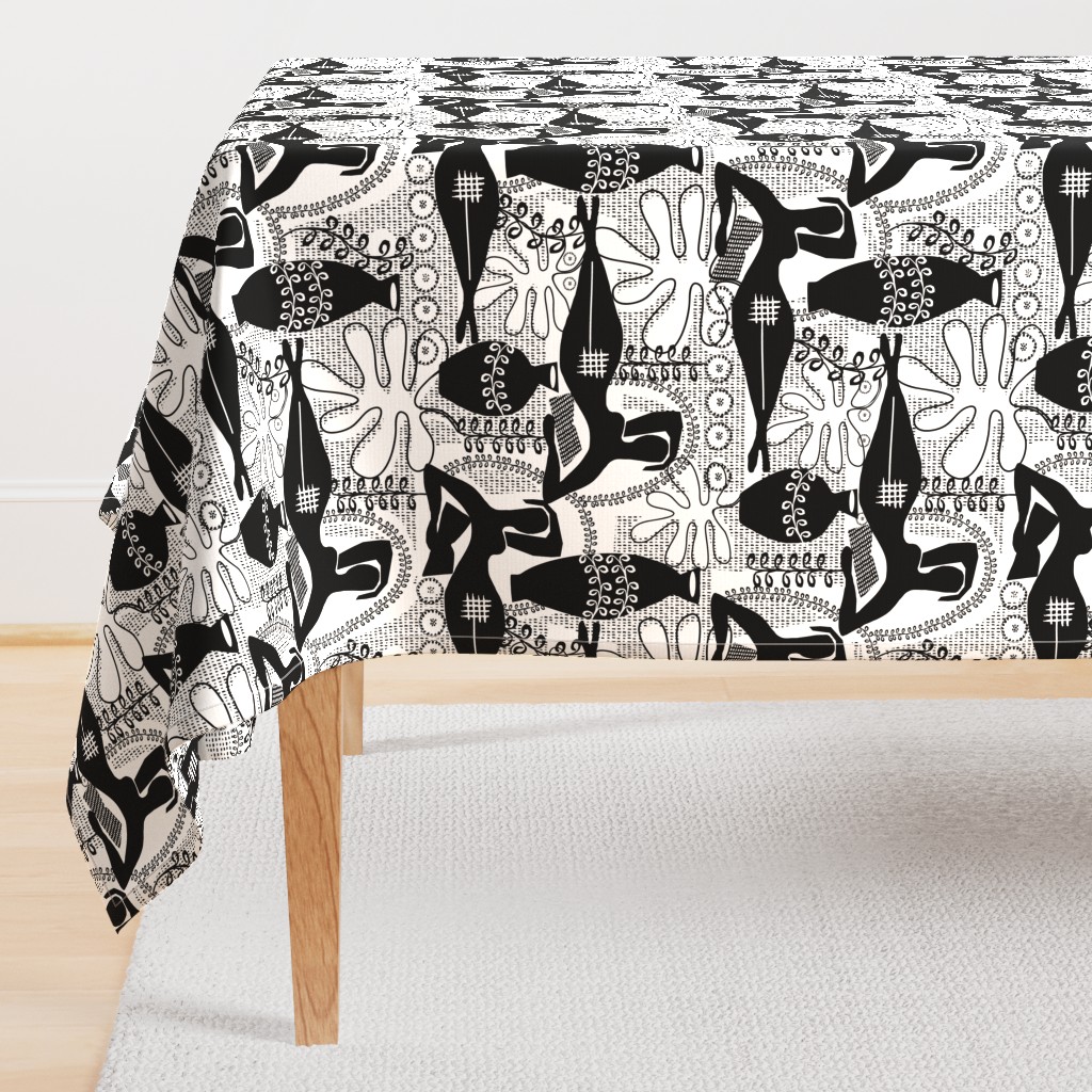 Did Matisse read in the winter? black and white toile