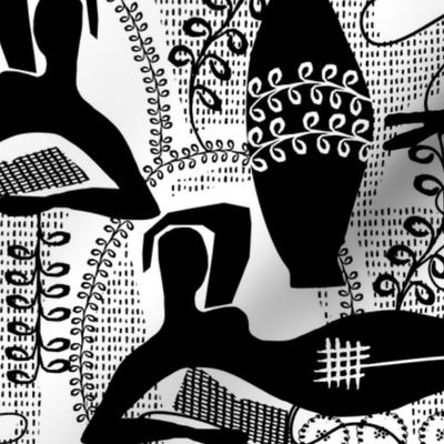 Did Matisse read in the winter? black and white toile