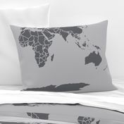 Dark gray light gray world map