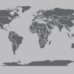 Dark gray light gray world map