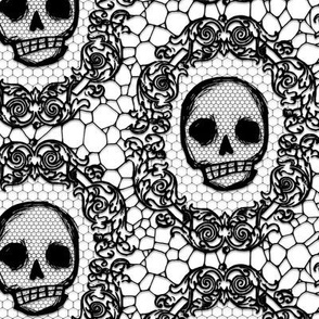 Skull Lace - white