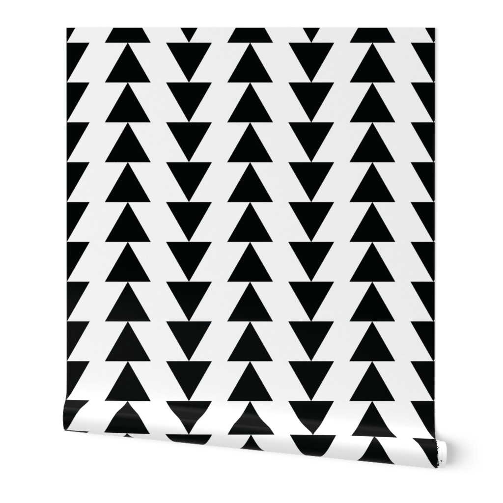 Black and White Reverse Triangle Arrows
