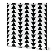 Black and White Reverse Triangle Arrows