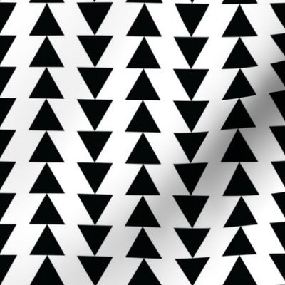 Black and White Reverse Triangle Arrows