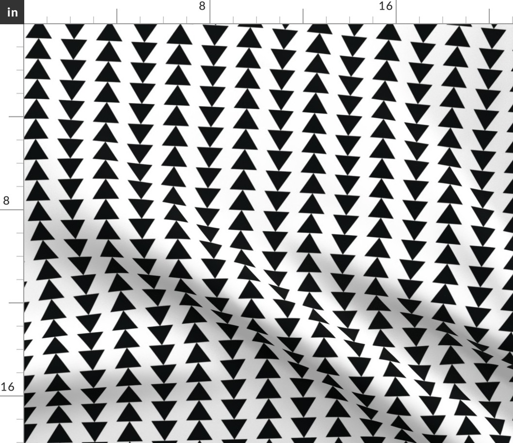 Black and White Reverse Triangle Arrows