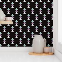 geometric tribal aztec triangle blue modern patterns