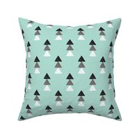 geometric tribal aztec triangle blue modern patterns