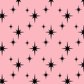 Mid Century Modern Starburst on Pink