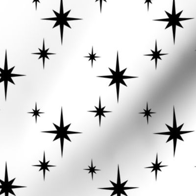 Starbursts Black on White
