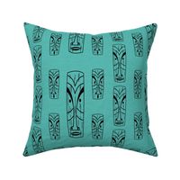 Mid Century Modern Tikis on Teal