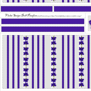 Violet Stripe Doll Pinafore