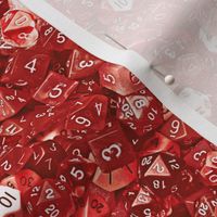 a sea of red dice