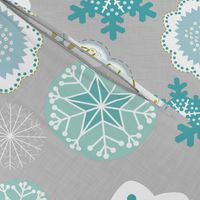 Snowflake Flowers in Linen