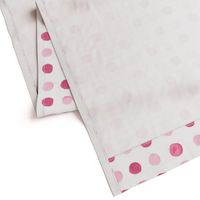 Raspberry Watercolor Polka Dots